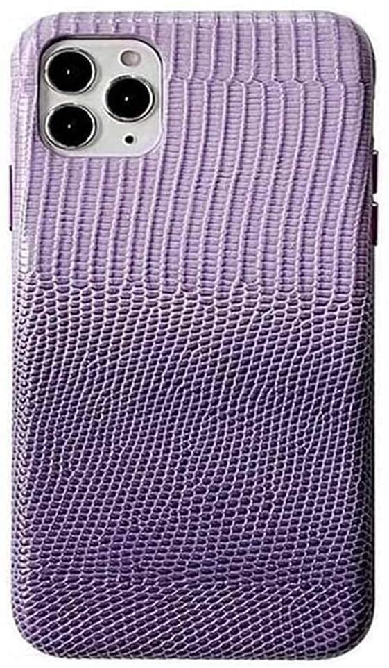 Funda protectora iPhone 11 Pro piel vacuna KANUZ antideslizante morada