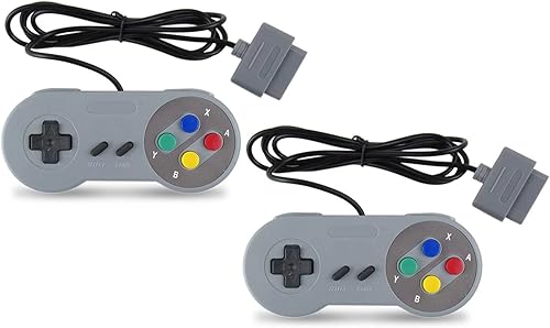 Veanic - Paquete de 2 unidades de repuesto para mando de gamepad compatible con SNES - Conector de 7 pines