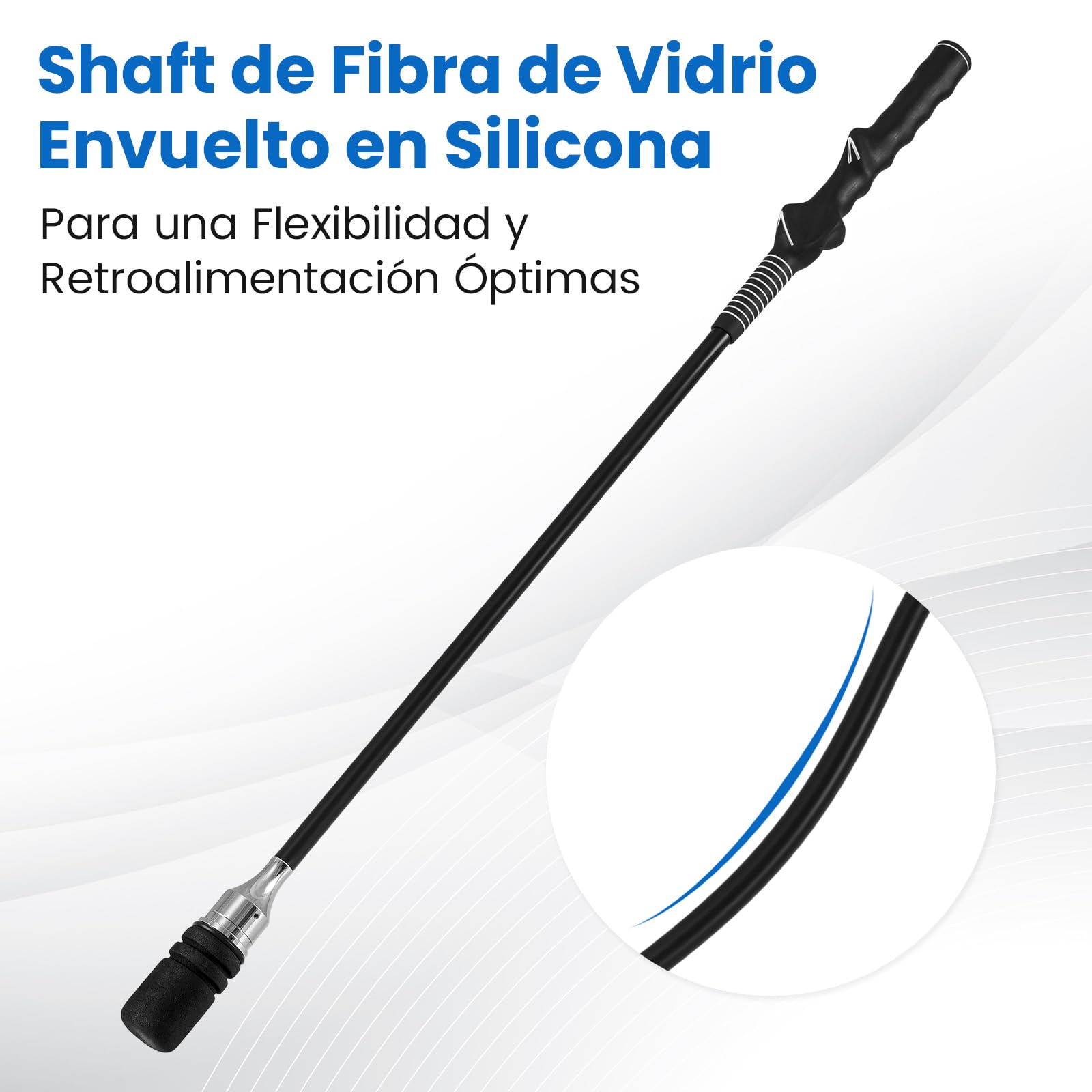 COSTWAY Entrenador de Golf, Ayuda de Entrenamiento Velocidad, Flexibilidad, Equilibrio, Tempo y Fuerza, Corrección del Ritmo del Swing con Sonido
