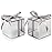 COTOPHER 60pcs Wedding Favor Boxes, Paper Gift Boxes 3x3x3 Inches Small Gift Boxes with Ribbons Small Boxes for Gifts, Crafting, Cupcake, Candy, Bridesmaid Proposal Boxes (Metallic Silver)