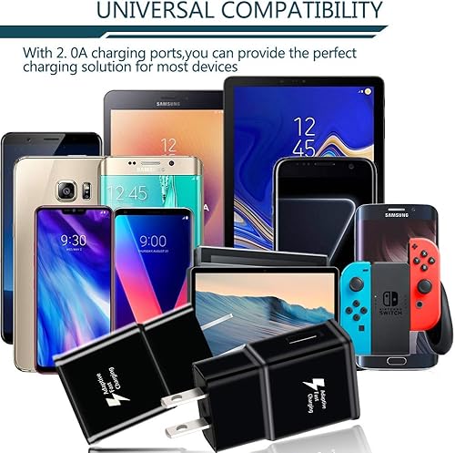 Miniatura 7 de Paquete de 2 bloques de carga rápida, caja de carga rápida adaptable USB adaptador para teléfono celular Android para Samsung Galaxy S20 S10 S9 S8