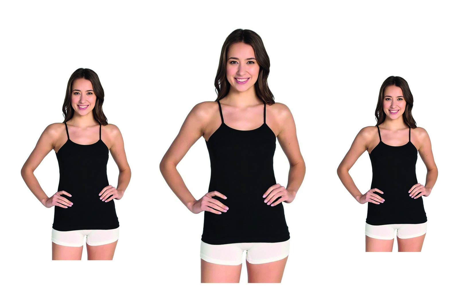 Pack of 3 Ladies Spaghetti Strap cami Tank Top Camisole Women Camisole -5050