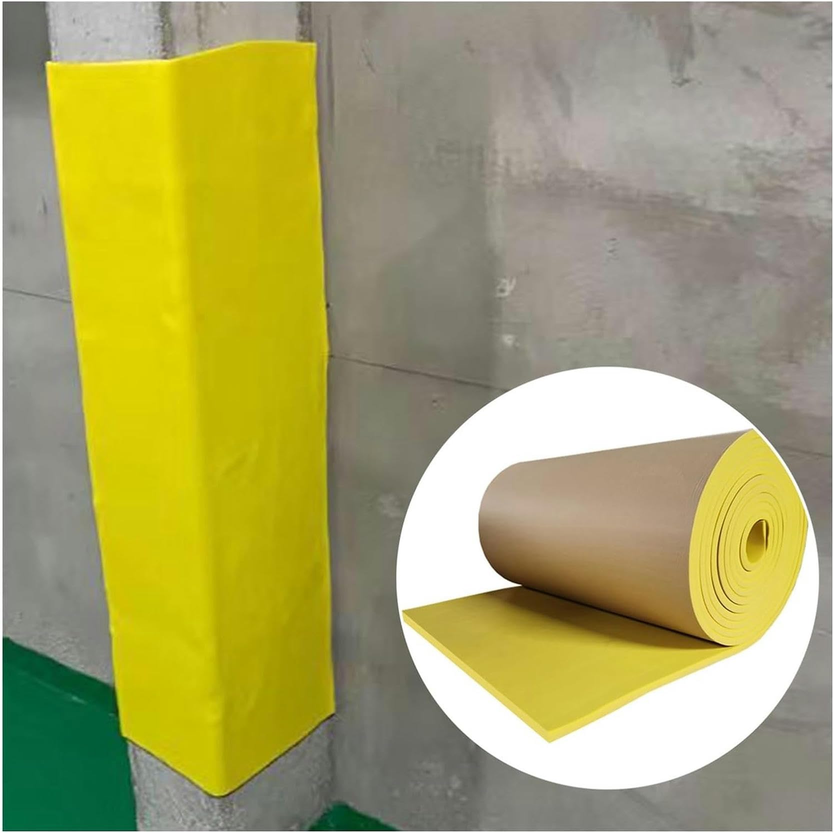 XENITE Adhésives Protection Murale, Autocollant Intérieur Mousse Protection des Colonnes Murales, Bricolage Ateliers Stades Salle Fitness Bordure Mur Pare-Chocs Protections (Couleur : Yellow-3cm, T-*