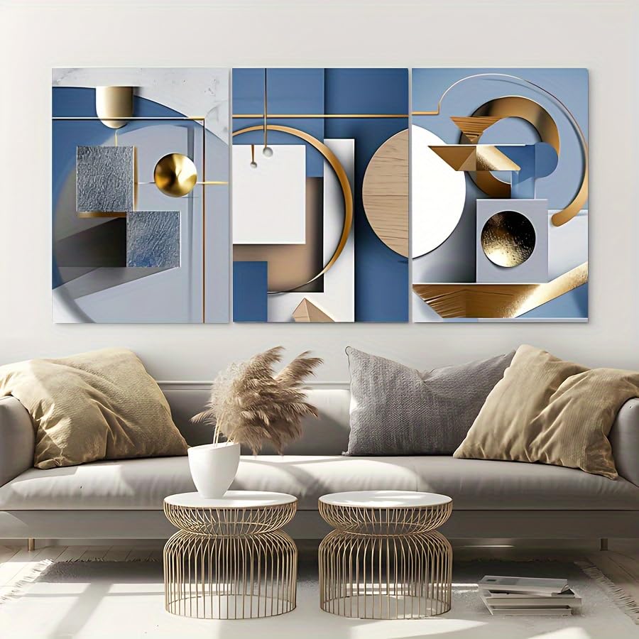 Style médiéval moderne tableau triptyque Guying Art cadre bois - 4