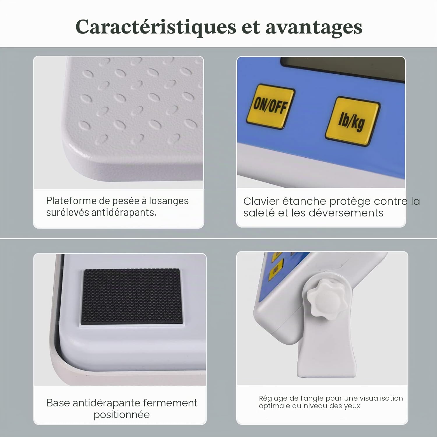 Balance Numérique Pèse-personne 200 kg, Balance Médicale Haute Précision avec Grand Écran, Balance Professionnelle pour Clinique Breau Maison
