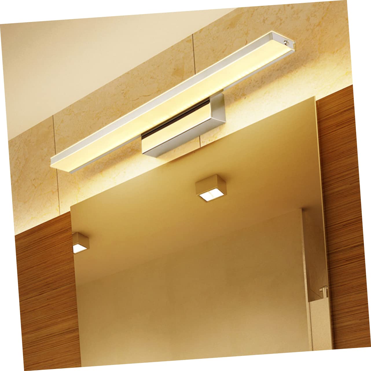 Applique Murale LED Pour Miroir Salle De Bain – Lumière Chaude Douce, Acier Inoxydable, Éclairage Maquillage Parfait