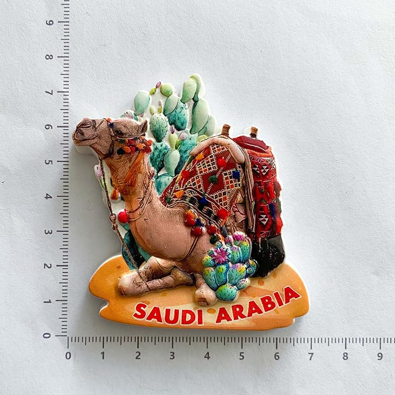 Imán decorativo 3D de camello tradicional de Arabia Saudita miniatura 1