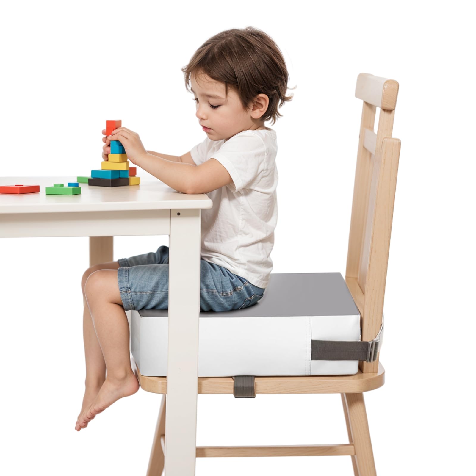 Asiento Elevador Silla Elevadora para Niños, Elevador Silla para Niños Comer, Cojín Ajustable del Asiento Elevador Infantil Cojines para Tronas, Lavable Elevador de Asiento para Silla de Comedor