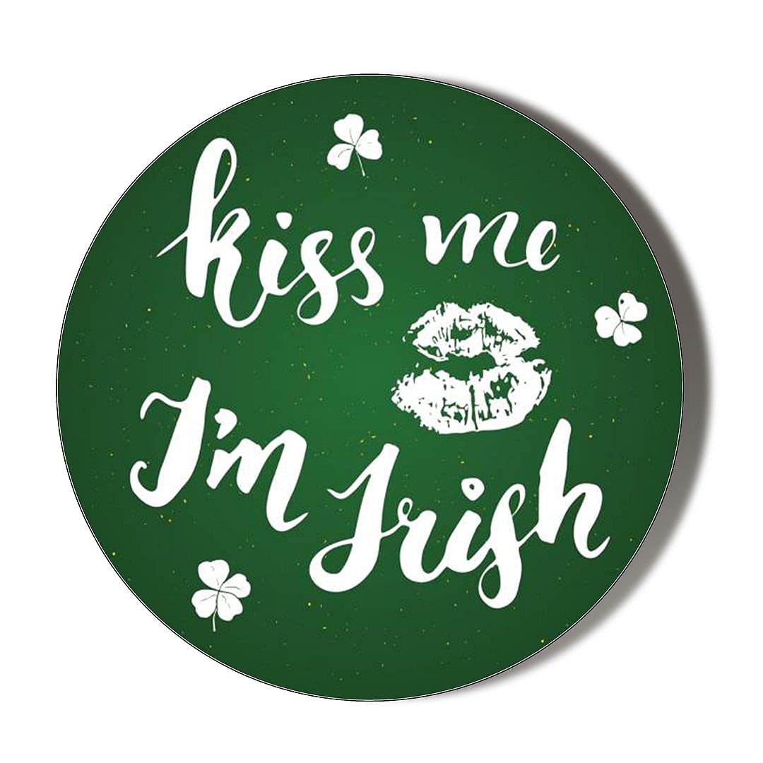 Gift Insanity Multi Kiss Me I'm Irish 10 X 49Mm Vinyl Stickers Pack Of 10