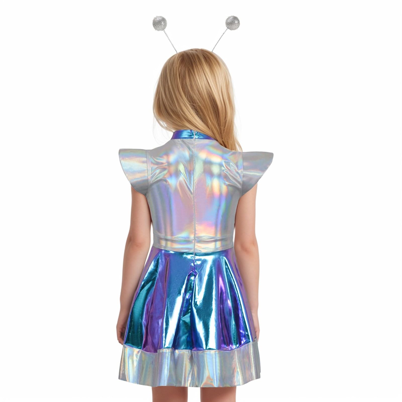 Generisch 2026 Niños Cosplay Niñas Alien Astronauta Robot Juego de rol Disfraz Halloween Fiesta Disfraz de Juego de Roles Estilo Tribunal Temático Performance Ropa