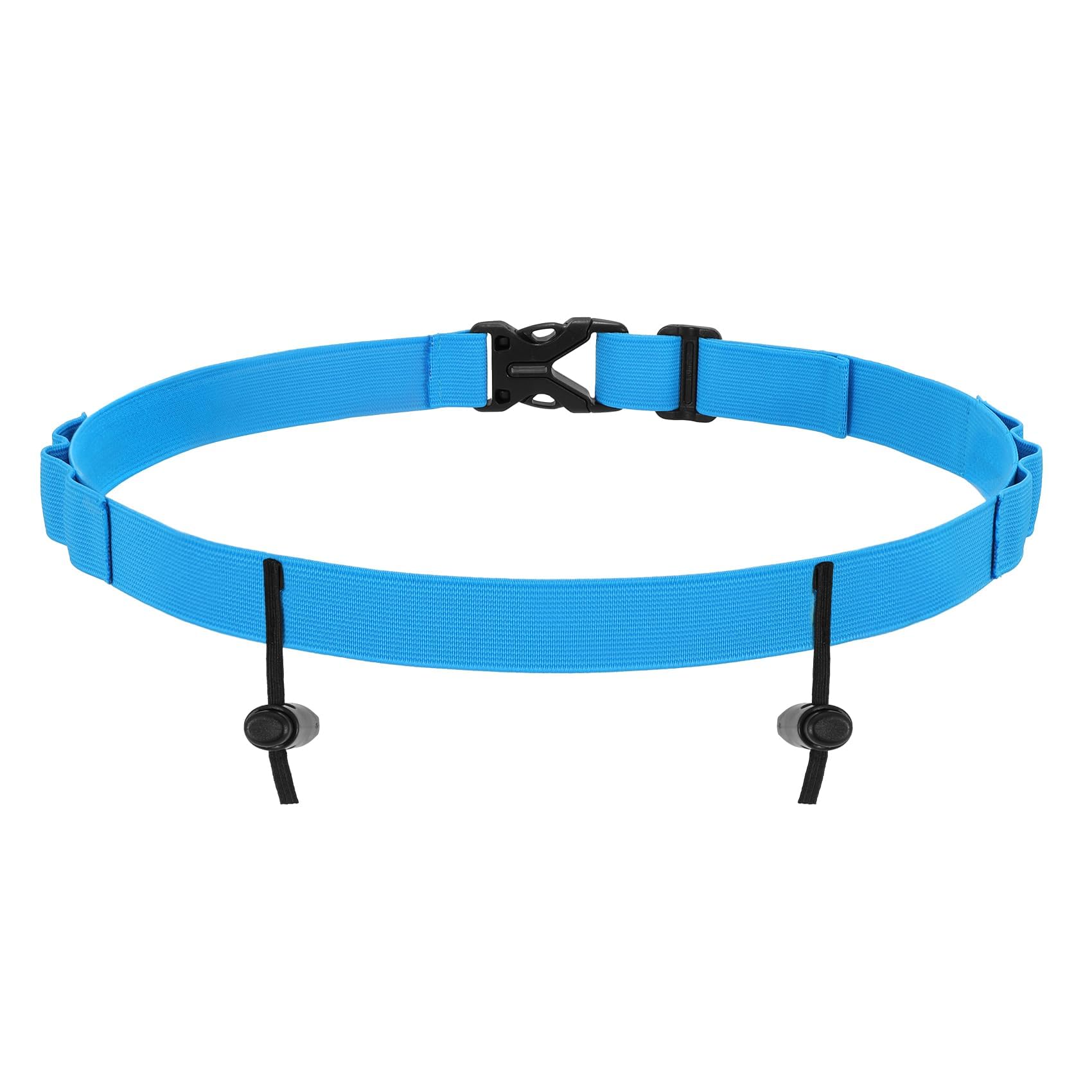 WHIPPY Triathlon Start Number Band 6 Gel Holders Running Belt Triathlon Race Belt Adjustable Running Race Number Belts for Jogging Marathon Cycling, SkyBlue 31.49"
