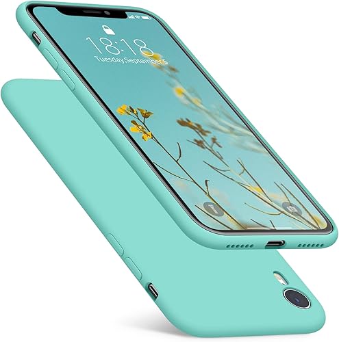 DTTO Compatible con iPhone XR, silicona líquida ultra delgada, suave de primera calidad protección contra caídas de grado militar Funda protectora