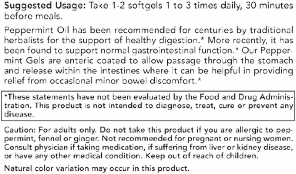 Rachelstea Peppermint Gels: 90 Enteric Coated softgels with Ginger and Fennel Oils from - Image 8