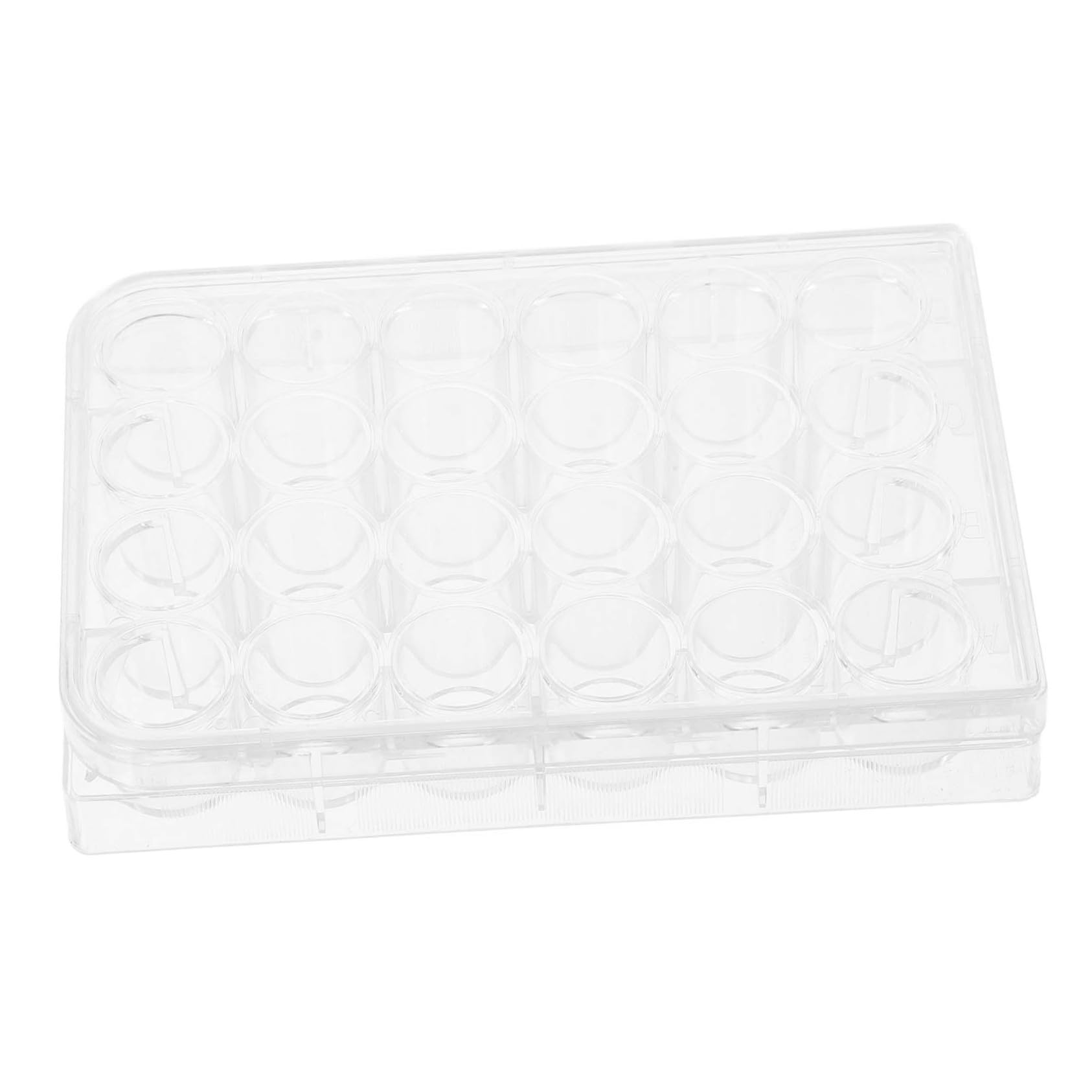 Plaque de Culture Cellulaire pour Culture Tissulaire en Polystyrène 24 Trous Lot de 2pcs Conçue pour Analyse D'échantillons en Laboratoire