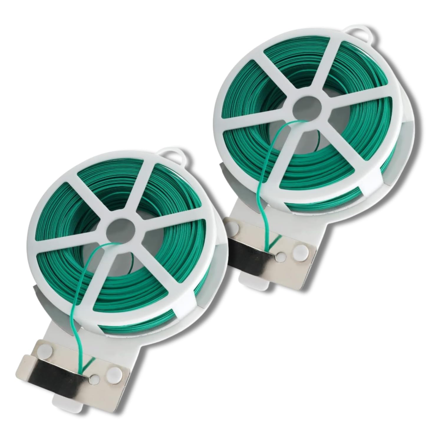 Garden Mile Green 4X25m Garden Twist Tie Dispenser And Cutter Plant Ties For Indoor Plants Outdoor 100M Twist Ties For Gardening, Tomato, Vines, Shrubs & Flowers, Great For Organising