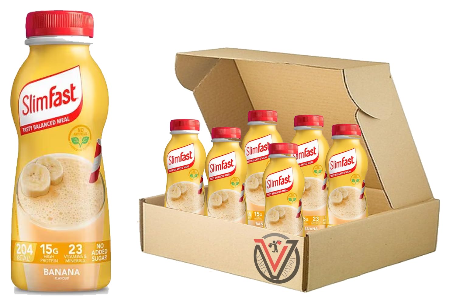 Slim-fast Shakes 325ml BOTTLE (06 Bottles, Bannana)