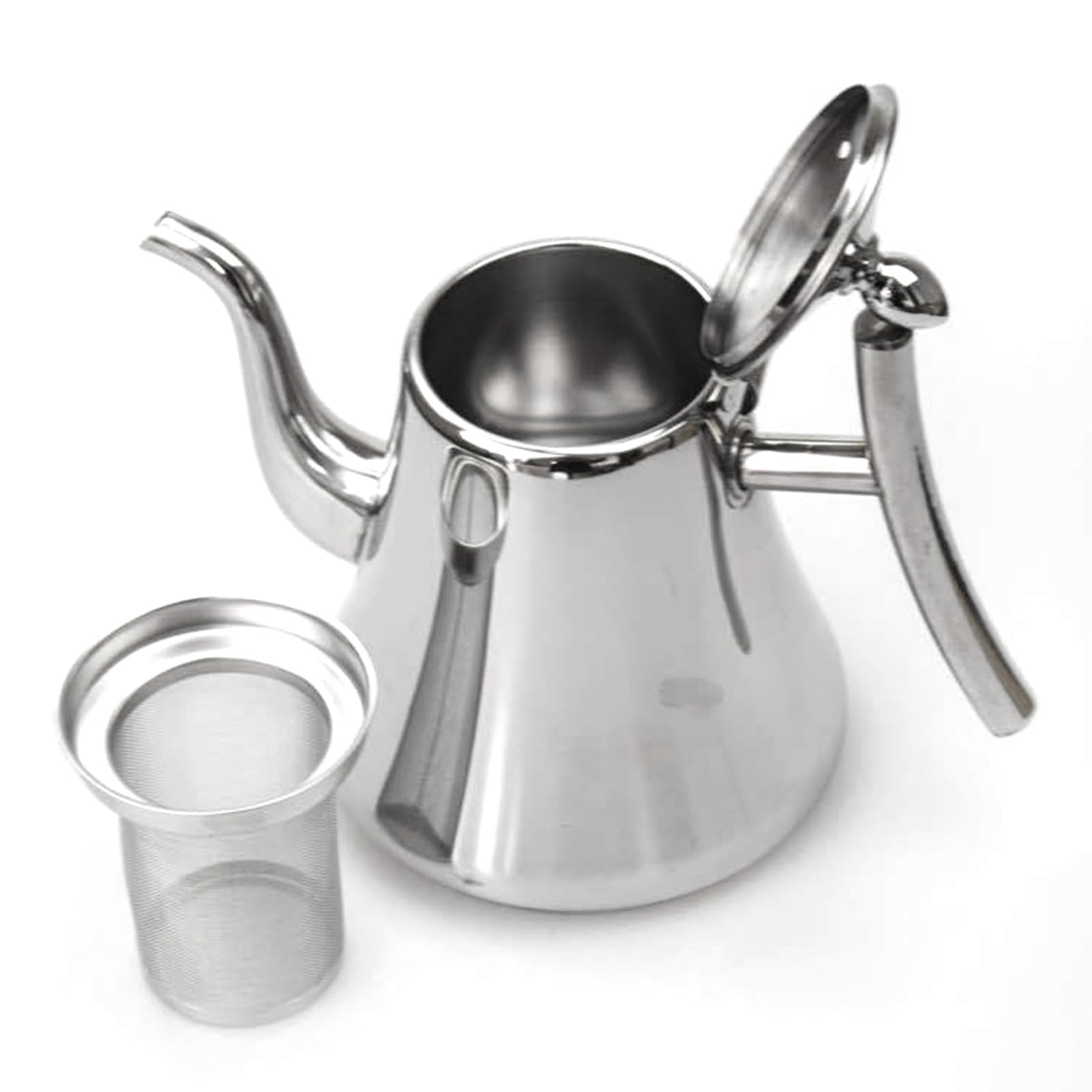 Pitcher Wodny, Miotacz Mleka z Filtrem i Uchwytem Teapot Mniej Stal Grusty Gęsek Nlej kinę Kettle Piepki Pitcher Dzbany Dzbany na domową kuchnię (1.2L) (1.8L) (2.4L)