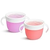 Snack Catcher Toddler Snack Cups, No Spil, 2 Pack Containers, Pink/Purple