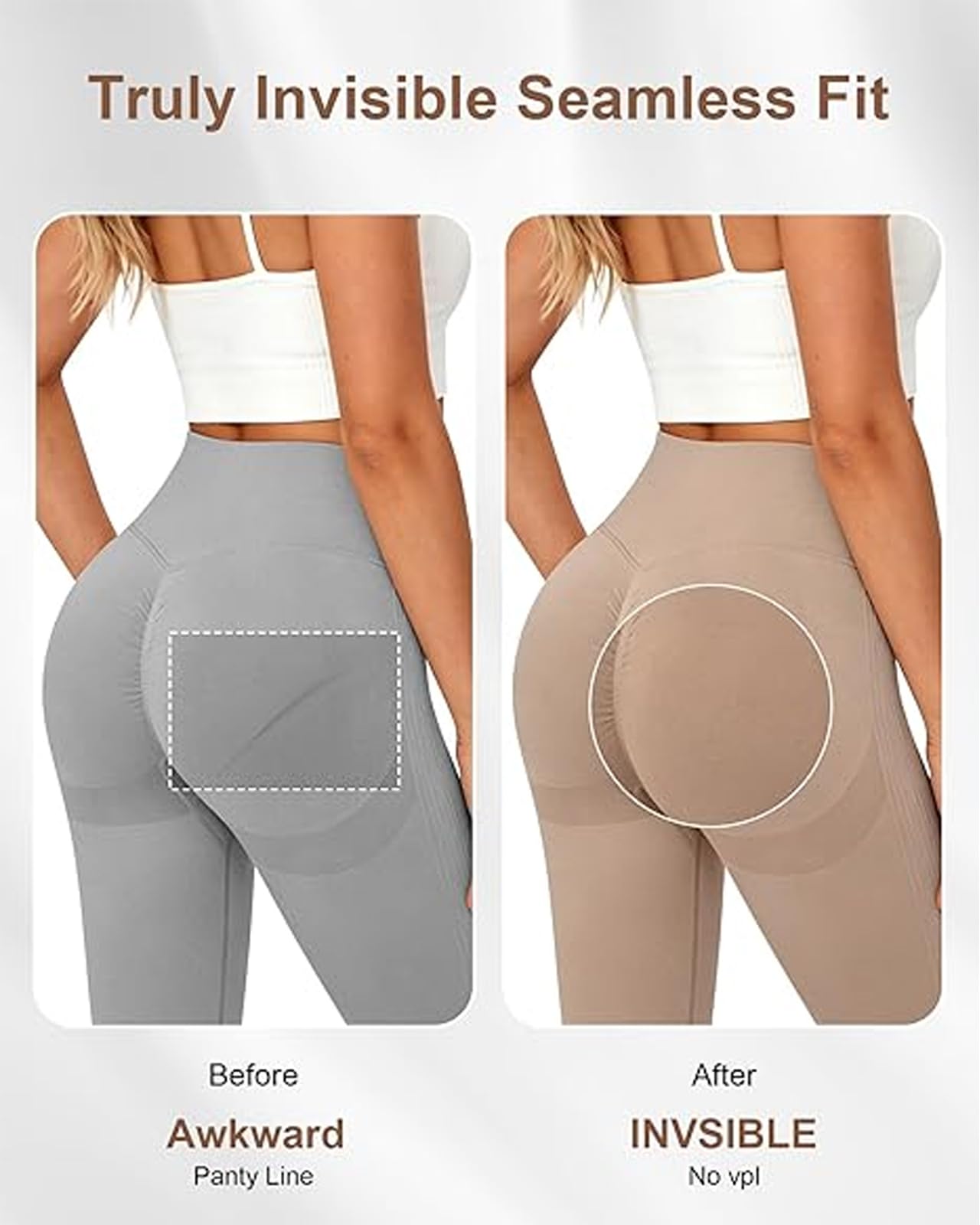 Slip Senza Cuciture da Donna a Vita Alta | Intimo traspirante No Show, mutandine morbide invisibili senza rotolamento, abbigliamento quotidiano