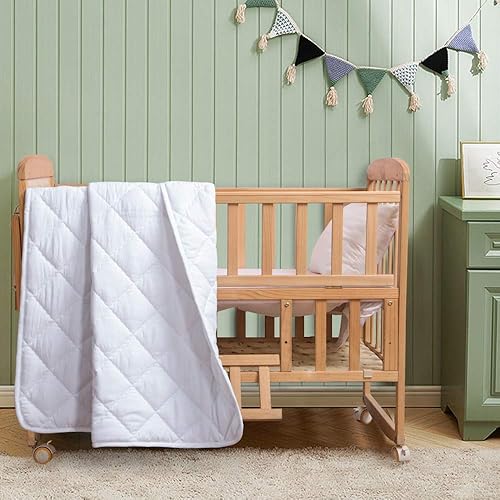 Miniatura 4 de FLXXIE Edredón de microfibra lavable a máquina, de gran tamaño, súper suave y ligero, manta acolchada para cuna, para cochecito, viajes, 43 x 60