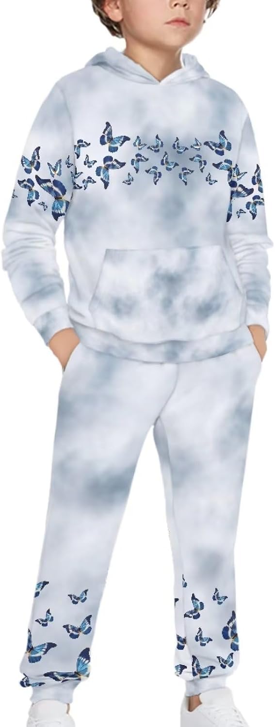Girls Sweatsuits Boys Tracksuits Kids Jogger Set Pullover Hoodie Tops Long Pants Sets Athletic Sweatshirts