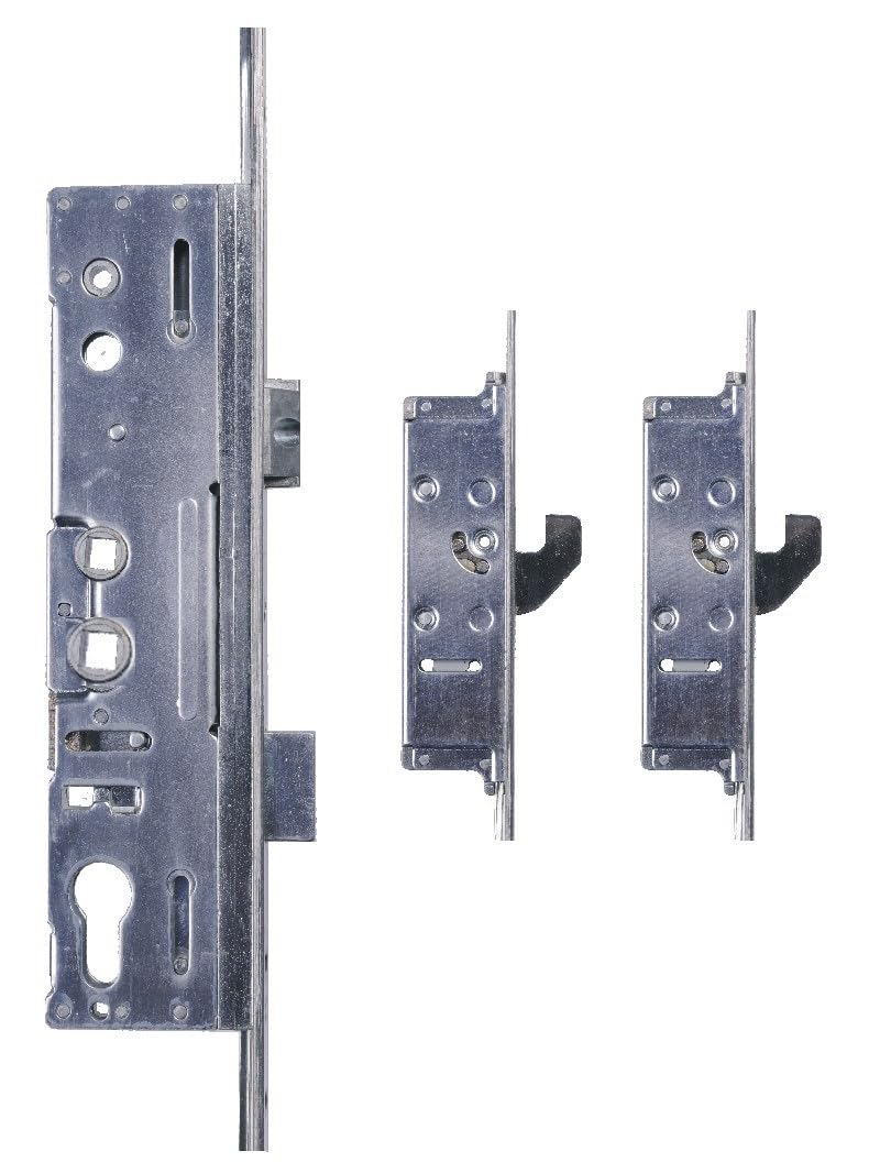 Lockmaster Silver Milamaster Door Lock 2 Hook 35Mm Backset 92Pz 20Mm Radius End Faceplate