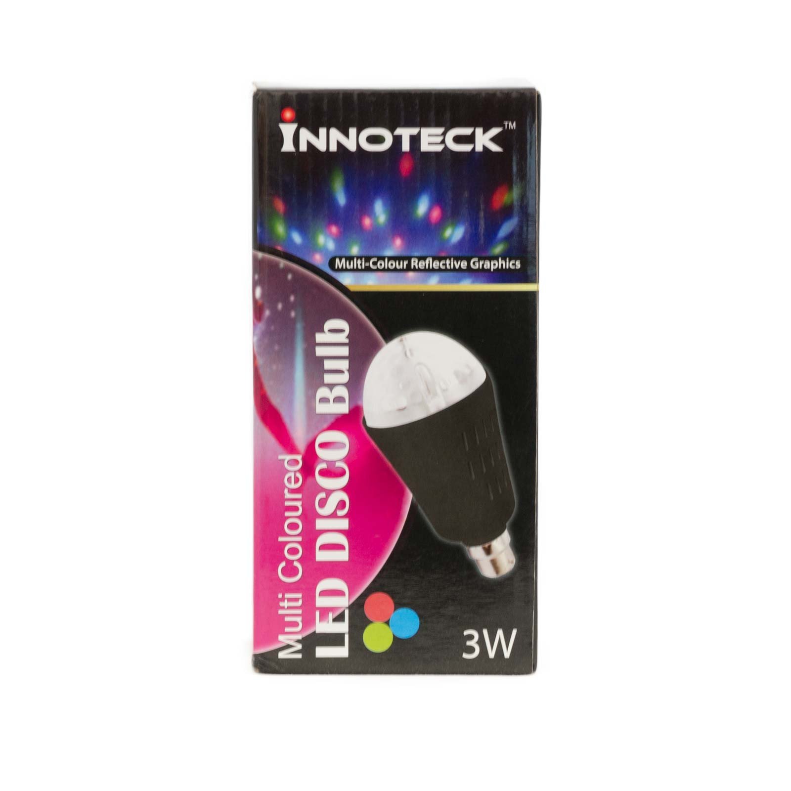 3W RGB LED Full Colour DJ Stage Light Bulb AUTO Rotating with Black/White Base