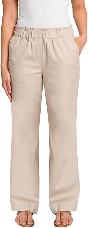 Briggs New York Womens Briggs New York Womens Pull on Paperbag Wide Leg Pant