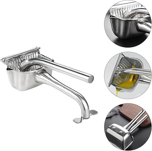 Miniatura 4 de Stainless Steel Manual Fruit Juicer Lemon Squeezer Hand Press Citrus Juicer 304 Food-grade Metal Household Kitchen Tool for Fresh Juice Extraction