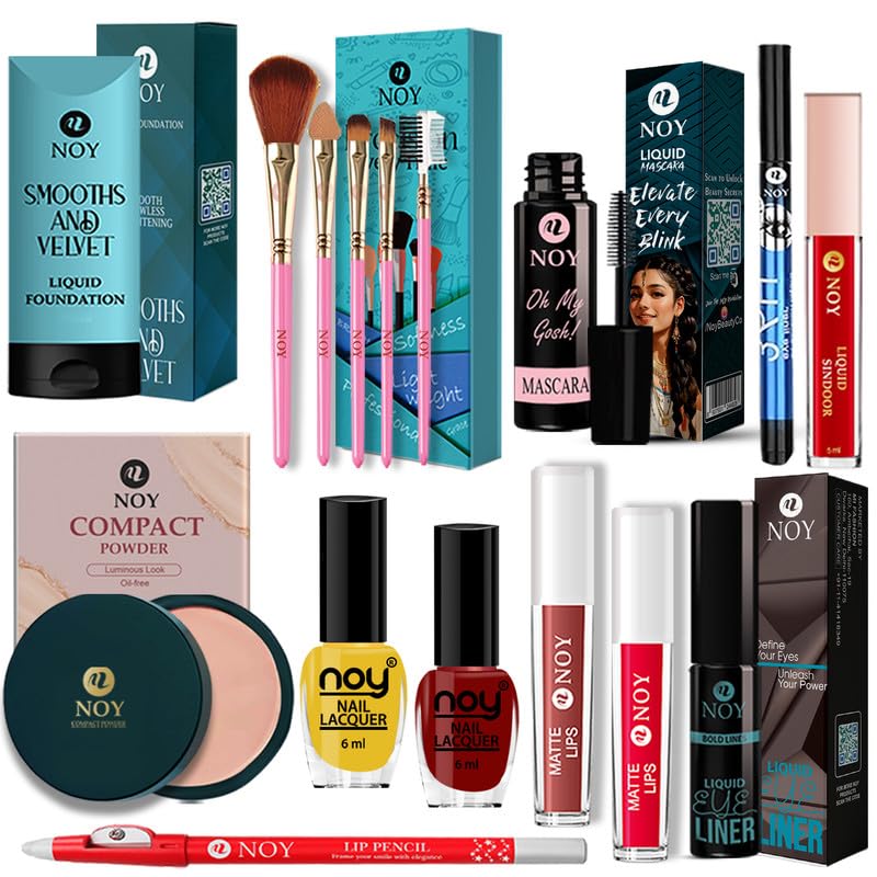 NOY All in One Makeup Kit Waterproof Makeup Set for Party Ready Look Pack of 16
