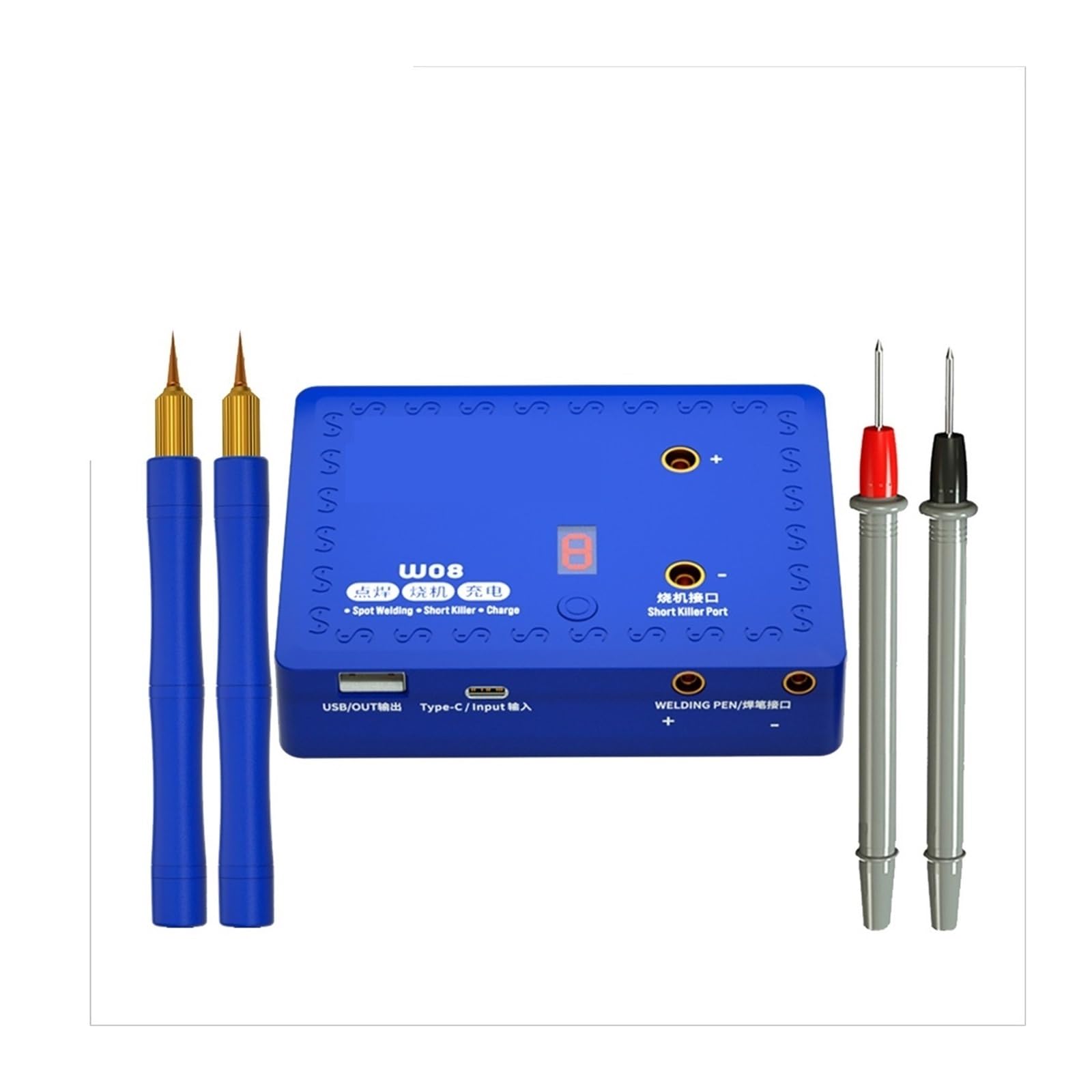 Kit de soldador, Máquina de soldadura 3 en 1, mini pluma de soldadura precisa for batería de teléfono, herramienta de soldadura eléctrica con detector de cortocircuito para metal, electricidad, bricol