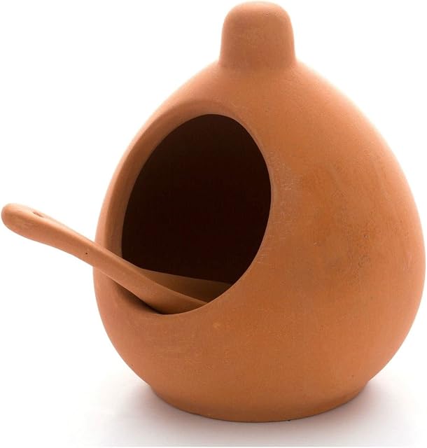 Dexam Salt Cellar and Spoon Set in Terracotta