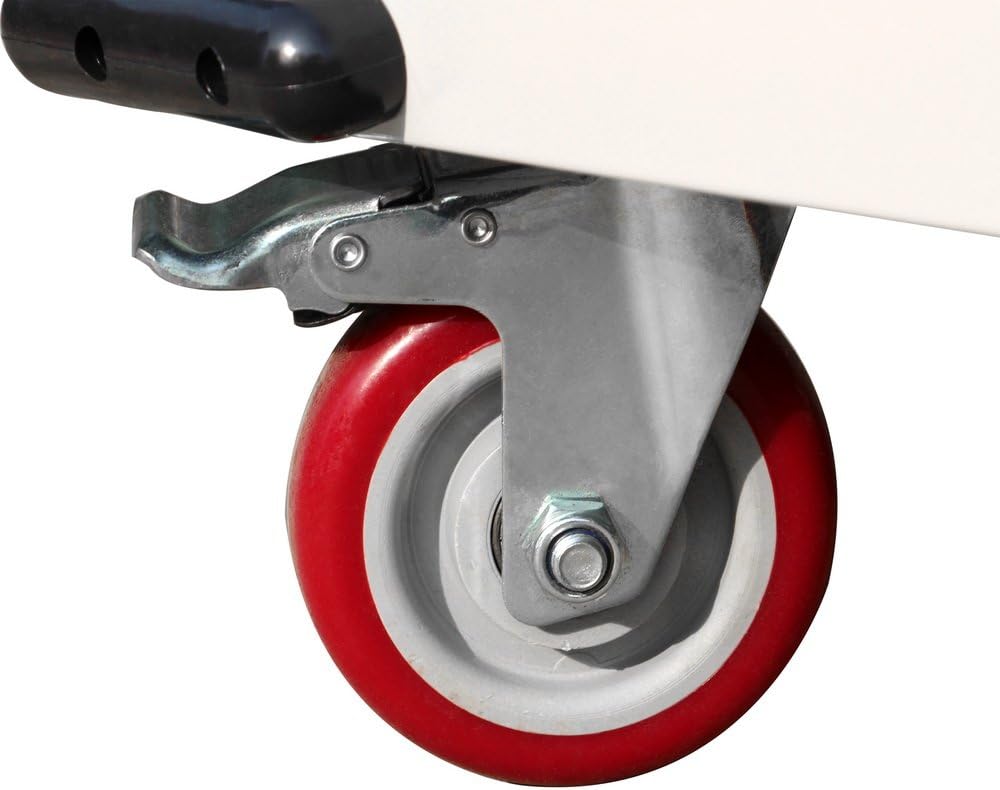 Metal Rolling Storage Cabinet Upright Tool Cabinet Silver