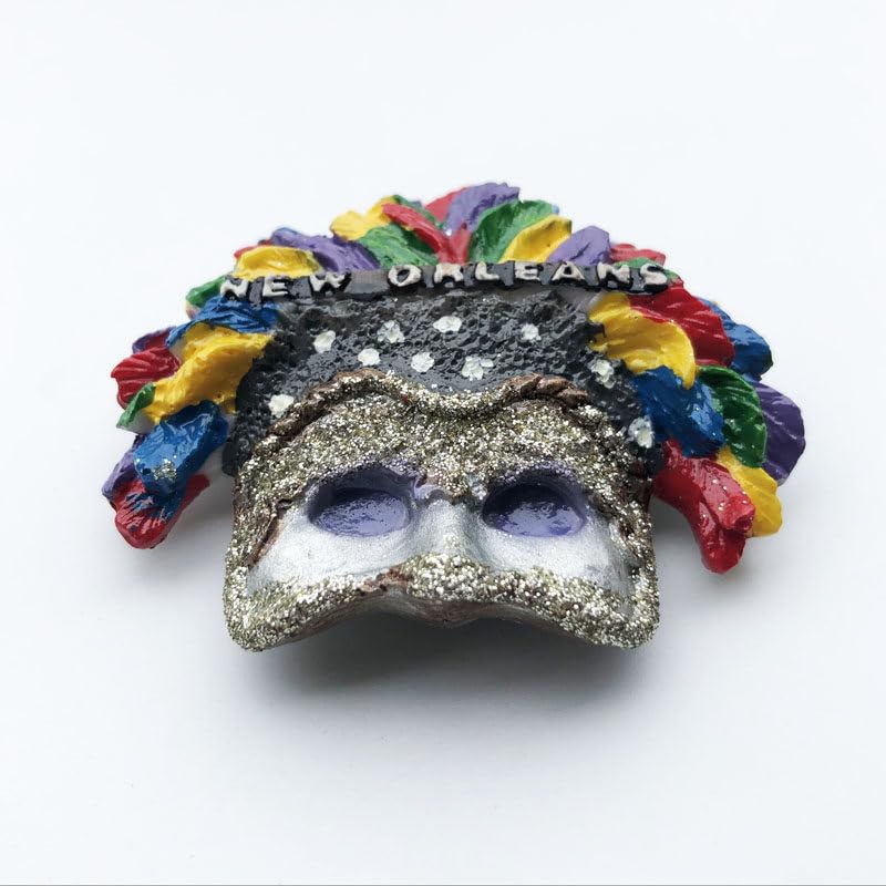 Imán decorativo 3D máscara Mardi Gras de Nueva Orleans miniatura 5