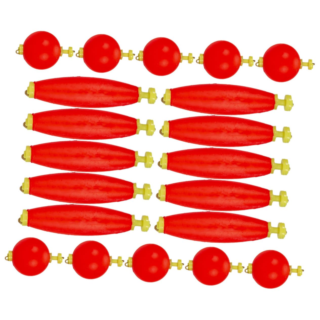 VANZACK Lot De 4 Flotteurs De Pêche Leurres en Mousse pour La Pêche À La Mouche en Mer Ruisseau Lac Accessoires 20 Pièces X 4