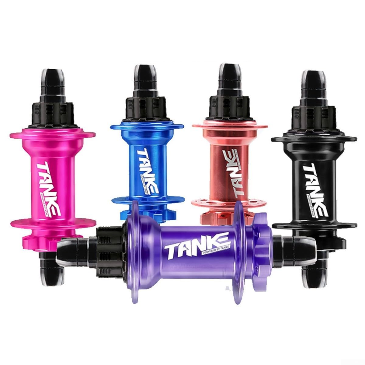 Mozzo posteriore resistente da 135 mm per Dirt Jump Bike, 32 fori, 6 bulloni, compatibile con freno a disco e sistema di cuscinetti completamente sigillati, finitura arancione (viola)