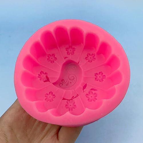Miniatura 4 de Fondant Mould 2 Pieces 3D Three Dimensional Bird Cherry Blossom Modeling Silicone Mold DIY Baking Drip Mold Plaster Ornament Flower Like Soap Mold