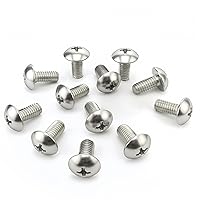 Vista 13 de NACX M6 x 20mm Tornillo de Nylon de Cabeza Redonda y Plana Negro, Phillips, 100