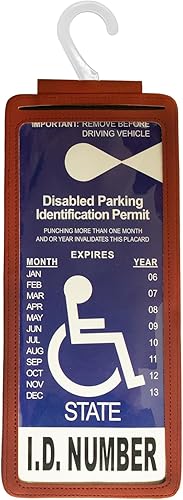 Yuoyar Soporte portátil para discapacitados para automóvil, ultra transparente, protector de placa para discapacitados, funda protectora para colgar