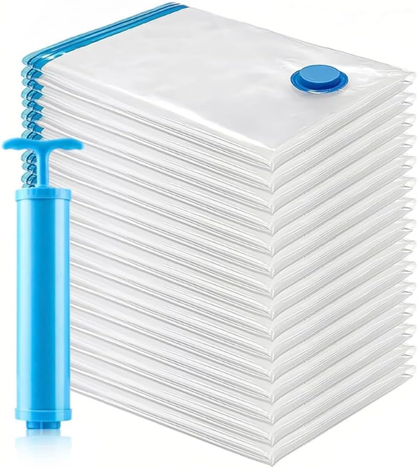 Kit Com 10 Sacos à Vácuo 50x60 cm com Bomba Manual – Resistente, ...