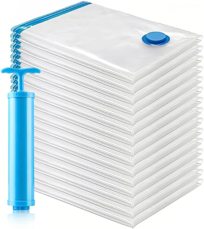 Kit Com 10 Sacos à Vácuo 50x60 cm com Bomba Manual – Resistente, ...