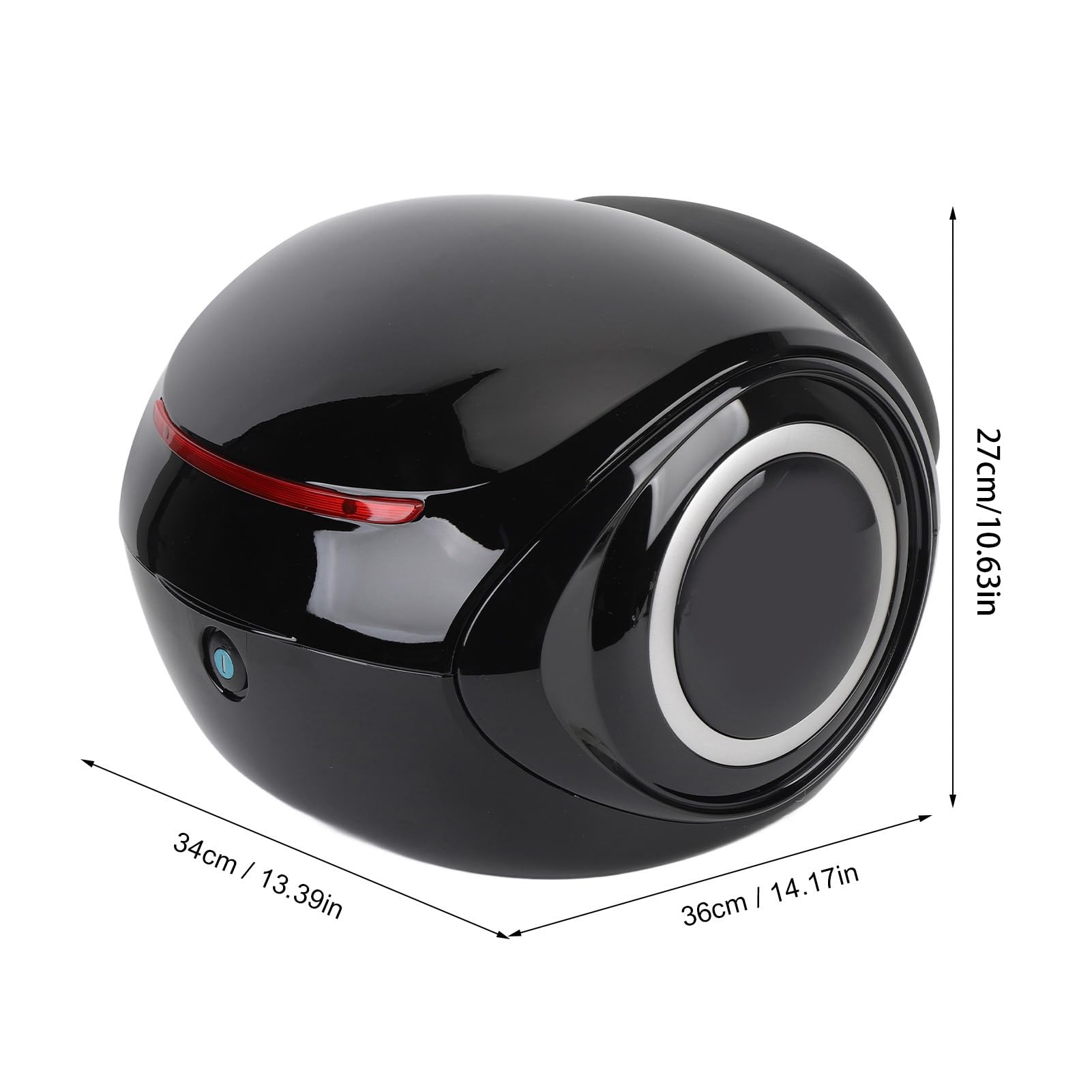 32L Robustes Motorrad-Topcase, Wasserabweisender, Tragbarer Kofferraum für Elektrofahrrad, Roller (Black)
