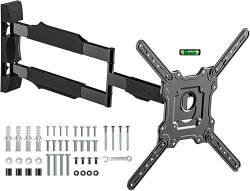 Soporte de pared para TV de brazo largo de 28.3 pulgadas para la mayoría de televisores de 26 a 65 pulgadas, soporte de pared de esquina de