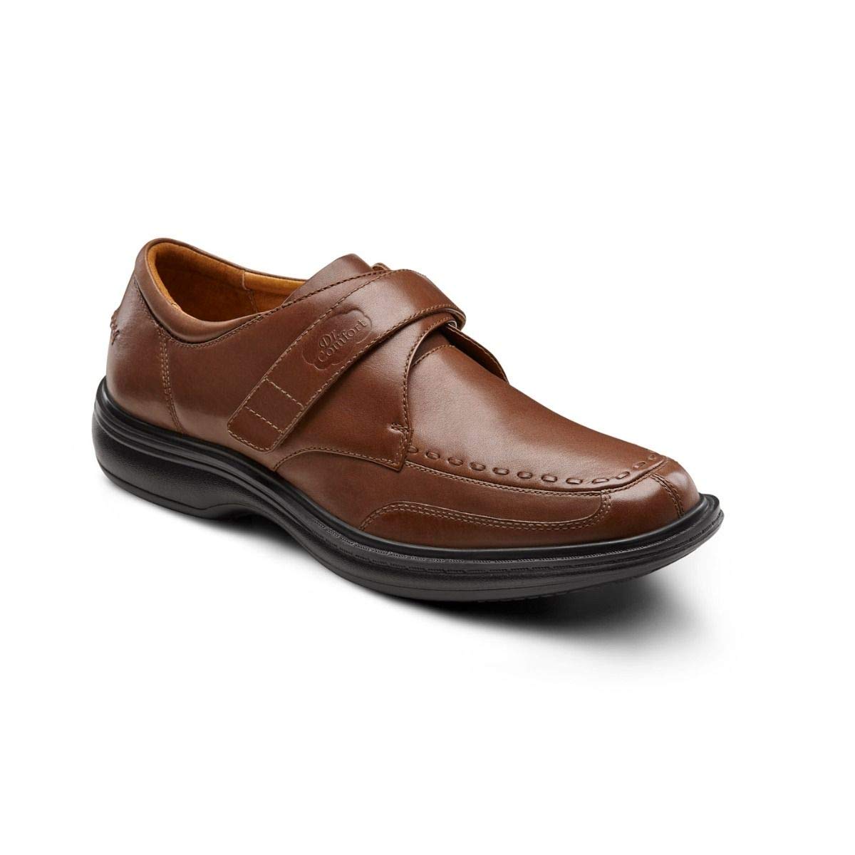 Dr Comfort Frank Diabetic Shoes for Men - Leather Dress Shoes with Stitch - Therapeutic Formal Shoes