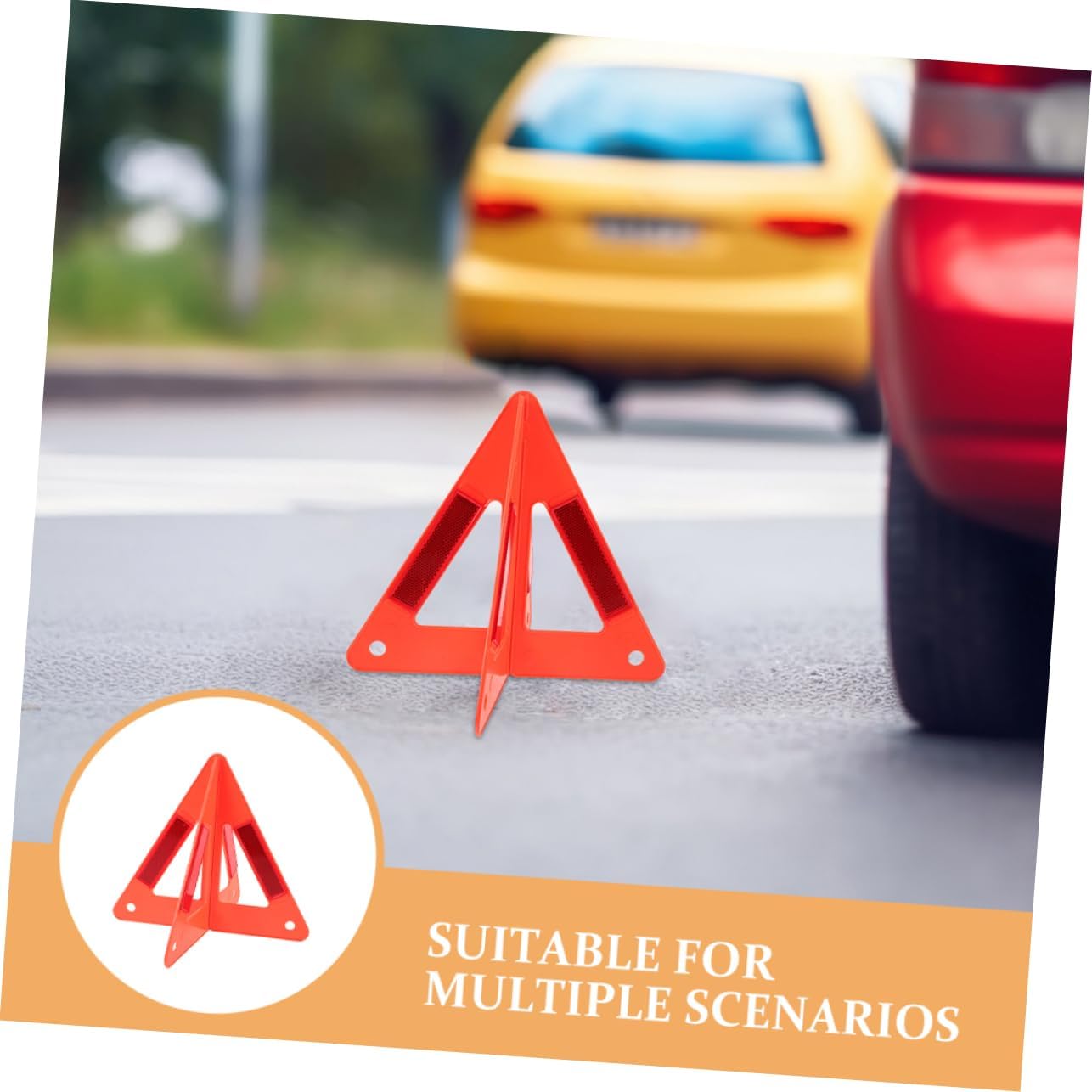 Ciieeo 5pcs Warning Triangle Reflective Roadside Emergency Triangles Reflective Warning Road Safety Triangle Road Emergency Triangles