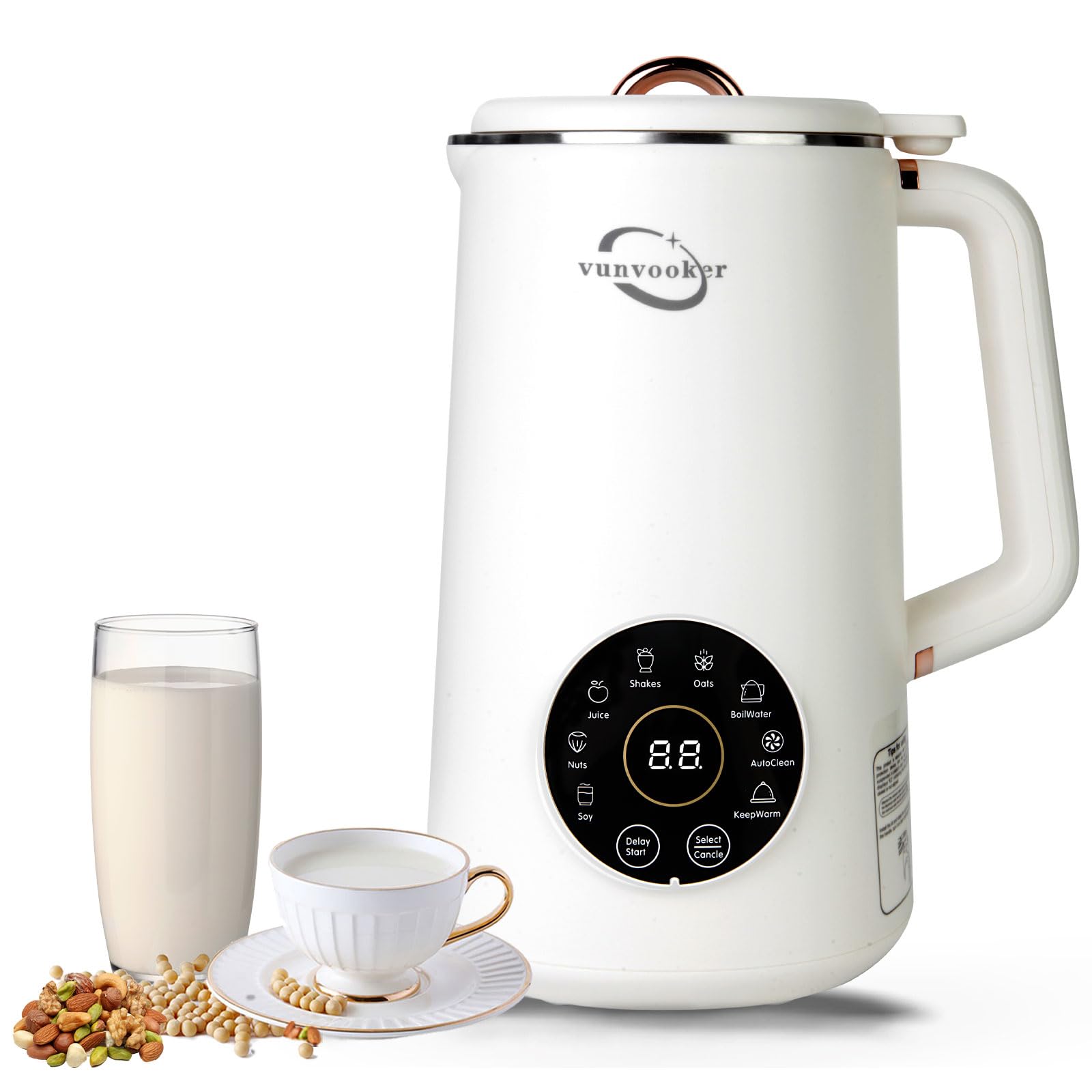 35oz Nut Milk Maker Machine,Multi Functional Automatic Homemade Plant-Based Cow Milk,Soy,Almond,Oat,Coconut,Juice,Dairy Free Beverages Maker With 12Hours PreSet/AutoClean/KeepWarm/Boil