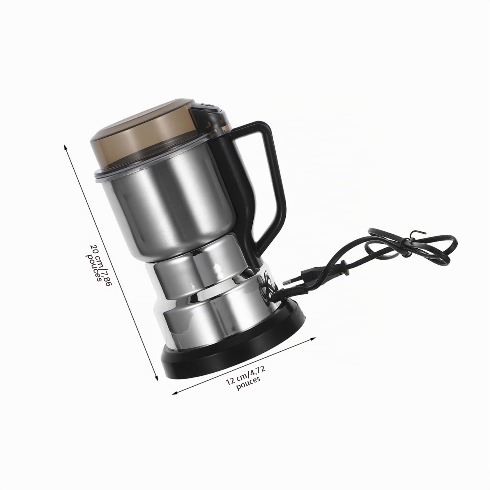 Cabilock Moulin à Broyage Rapide pour Grains Épices et Fruits Secs Mixeur Compact et pour Cuisine Moderne pour Café Céréales et Épices