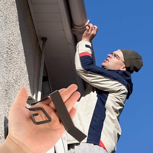 Miniatura 3 de Juego de 2 ganchos adaptadores de cadena de lluvia decorativos para instalación de bajante, conector de drenaje para cadenas de lluvia y canaletas,