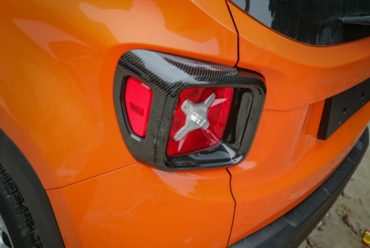 Copertura del fanale posteriore per Jeep Renegade 2016-2024, ABS coperchio decorativo (fibra di carbonio)