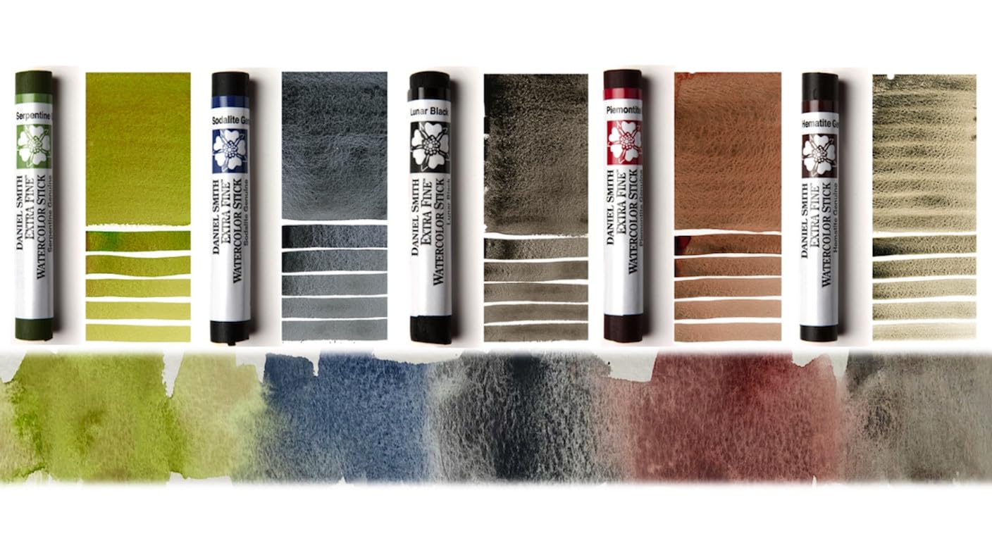 Daniel Smith Lot de 5 bâtons d'aquarelle – Pouvoir granulant